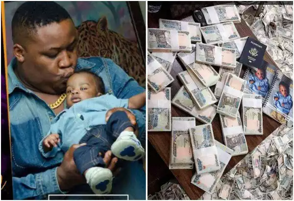 Check Out The Money Rain At Cubana Club Owner’s Baby Dedication In Owerri